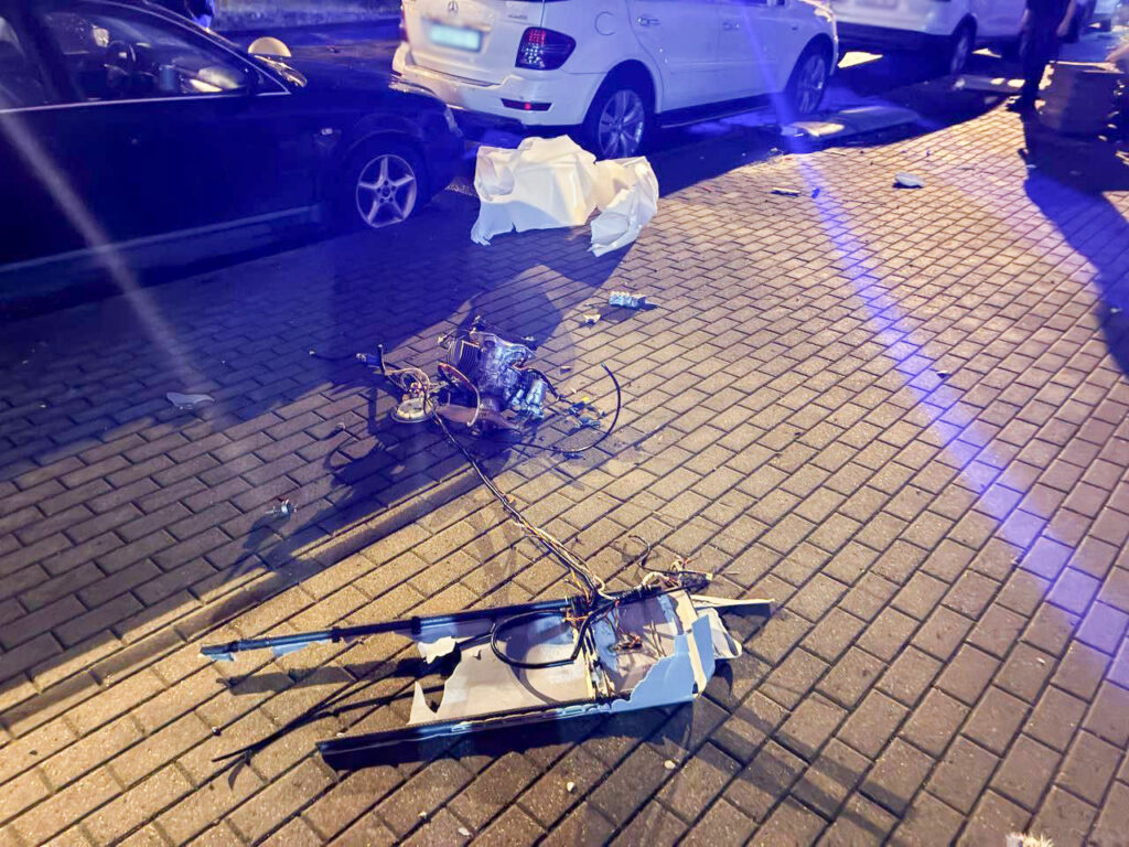 VIDEO: Valgevene pealinna kohal tulistati alla lõhkeainega varustatud droon, millel olid Ukraina kirjad ja Saksa detailid