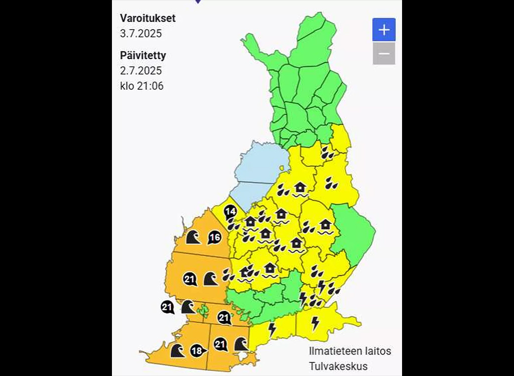 Soomele anti üleujutuse hoiatus