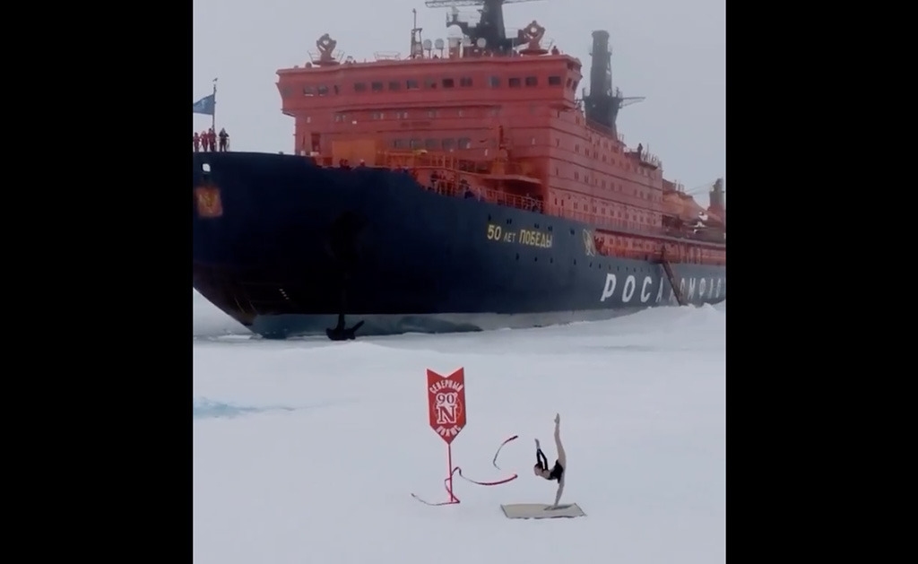 VIDEO: Vene võimleja esines põhjapoolusel