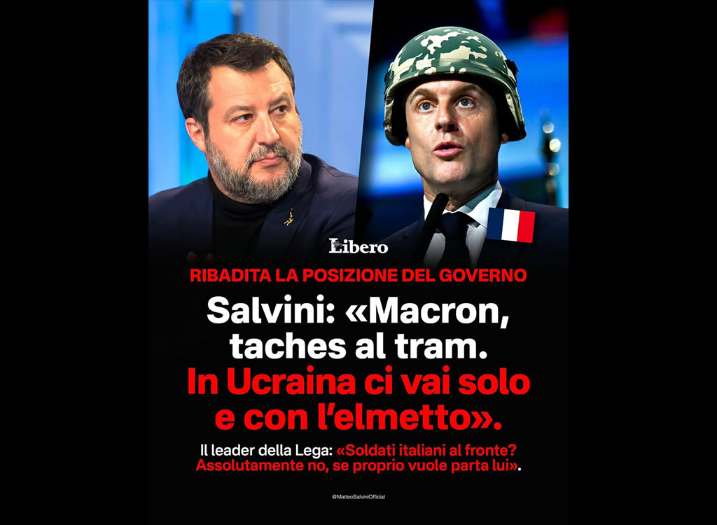Euroopas käriseb: Itaalia peaministri asetäitja soovitas Prantsuse presidendil endal panna kiiver pähe ja Ukraina sõtta minna