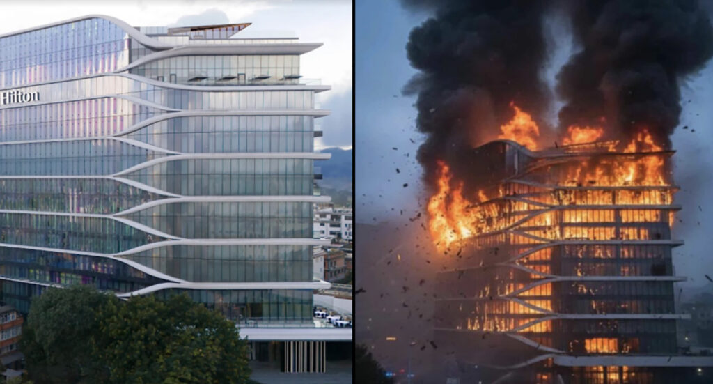 VIDEO: Nepaalis põletati maha Hiltoni hotell