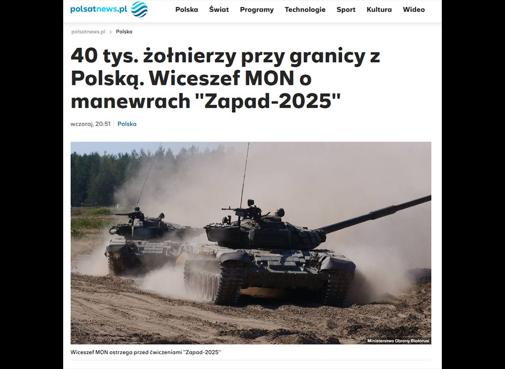 Poola saadab Zapadi ajal idapiirile 40 000 sõdurit