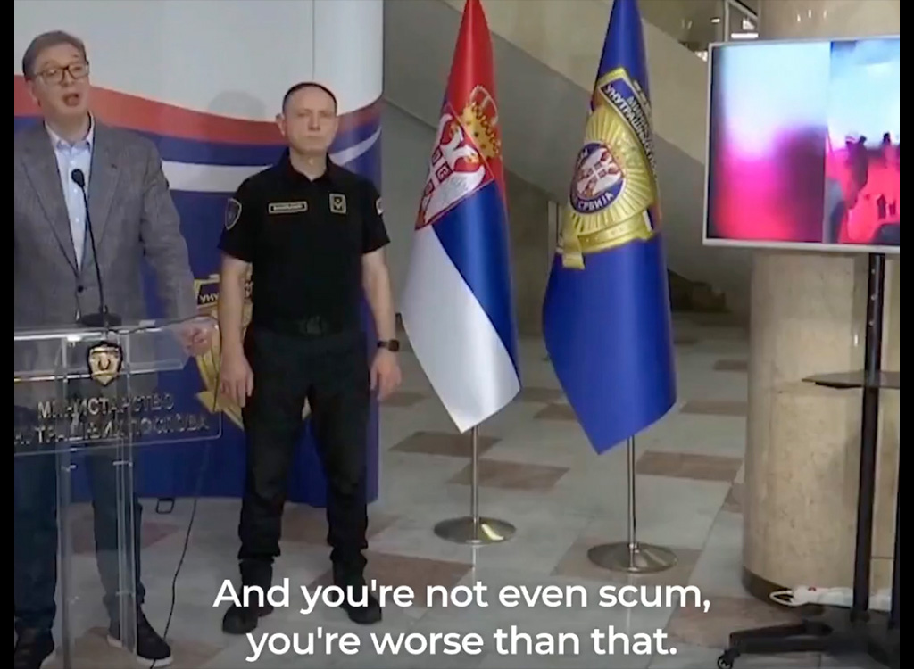 Serbia president süüdistab mässudes Euroopa „saasta”