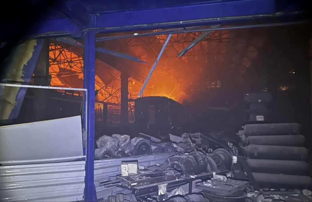 Ukrainas sai tabamuse vagunidepoo