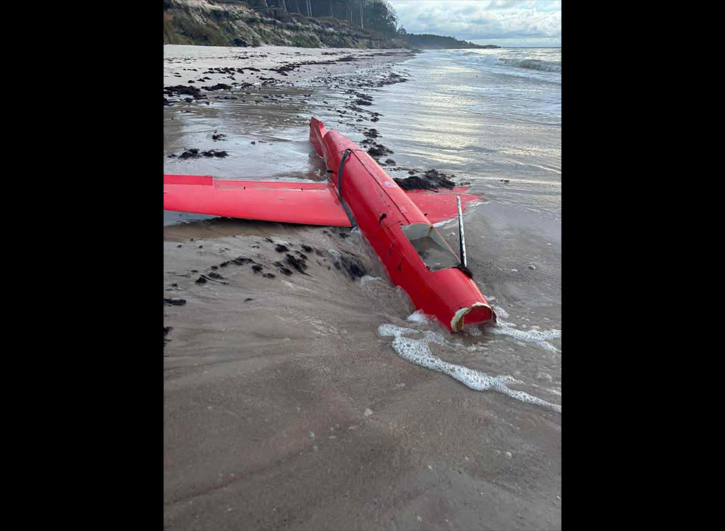 Läti randa uhuti droon