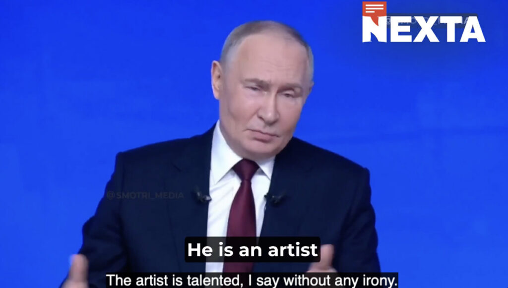 Putin tunnistas, et Zelenski on andekas näitleja