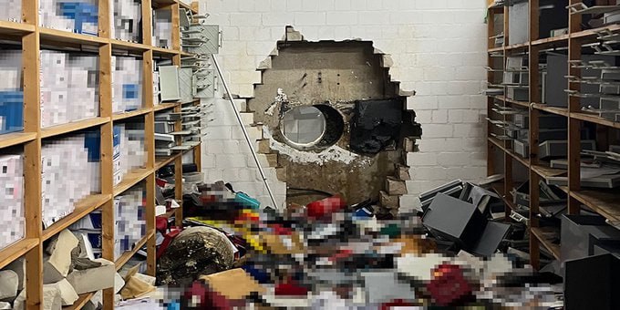 Vargad puurisid Saksa panga seina sisse augu ja viisid minema hulga raha ja väärisasju