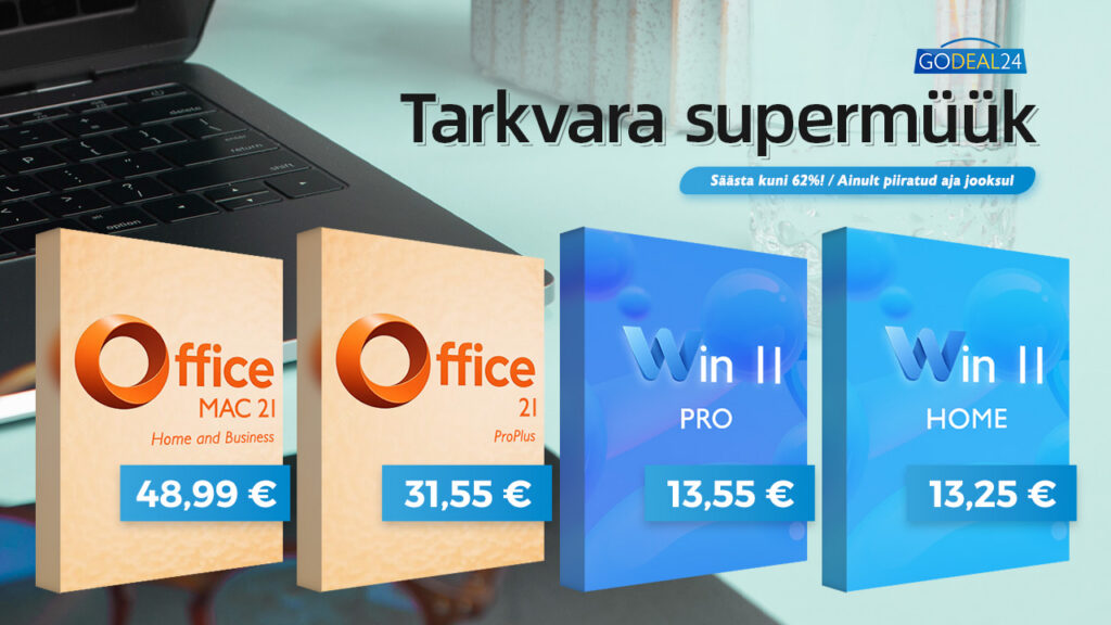 Suur allahindlus Office’i paketile! Klassikaline Office 2021 Pro vaid 31,55 € ja uusim Win 11 Pro 13,55 € eest! Rohkem võtmeid, rohkem säästu!