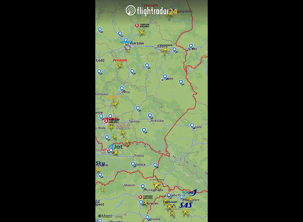 Poola õhuruum suleti sõjategevuse tõttu