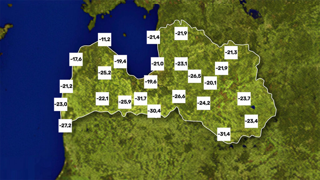Lätis oli kõige külmem 2. veebruari hommik riigi ajaloos