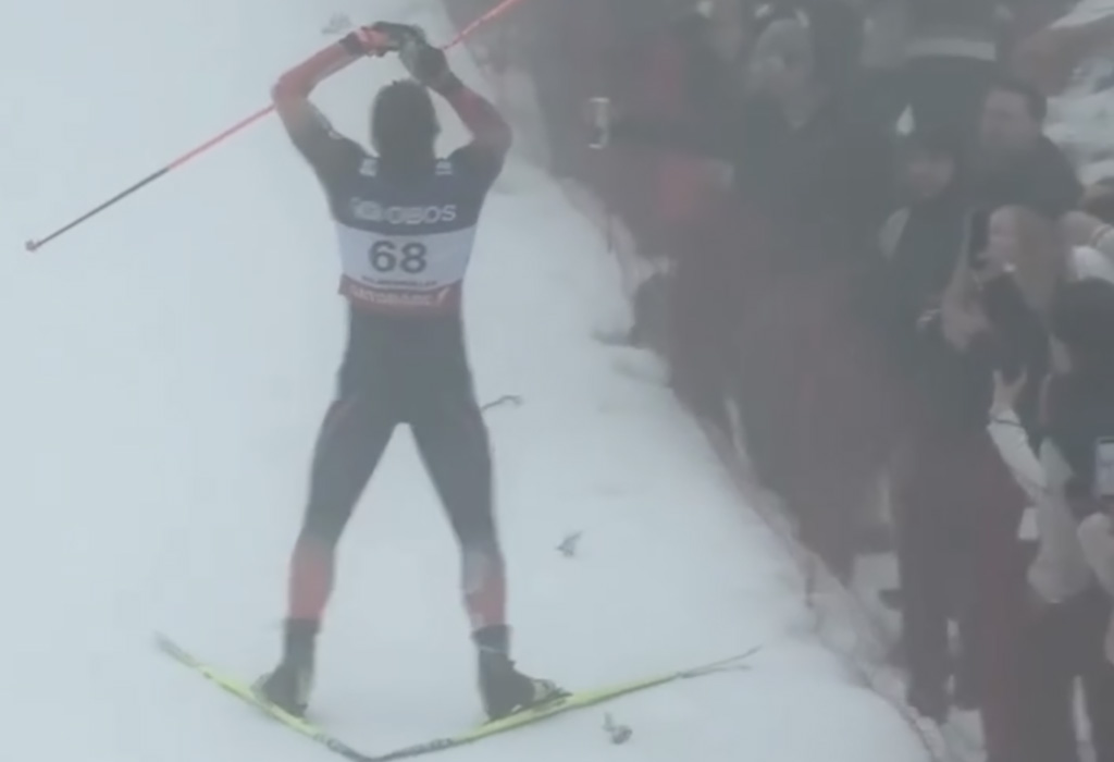 VIDEO: Briti suusataja jõi end Norra MK etapil purju