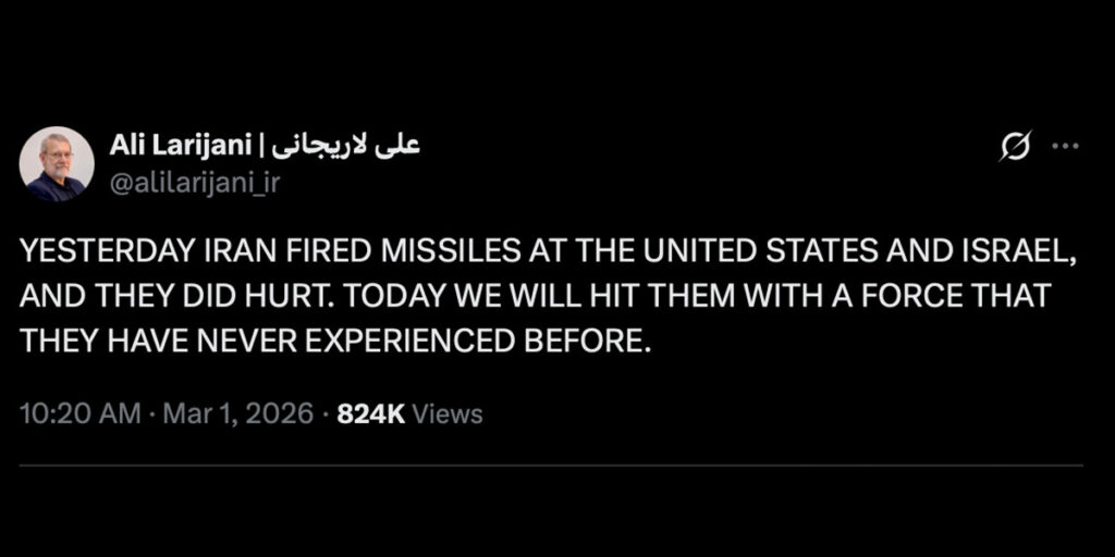 Iraani kõrge esindaja lubas USA ja Iisraeli vastu sellist rünnakut, millist pole varem kogetud