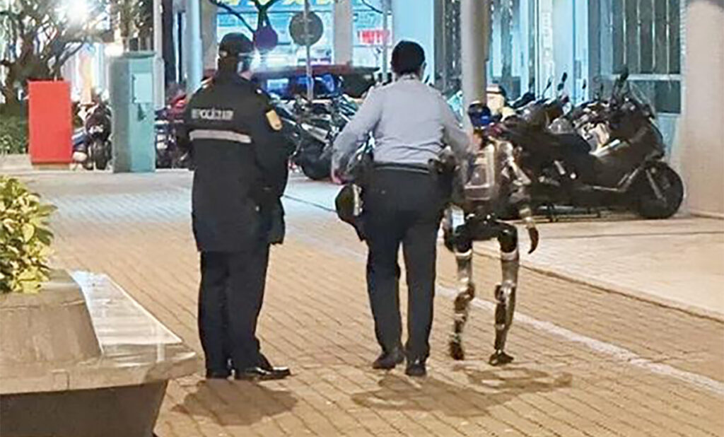 VIDEO: Hiinas kukkus robot tänaval vaidlema, politsei pidas kinni