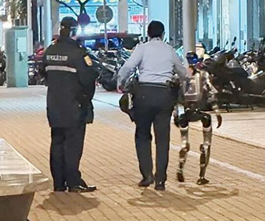 VIDEO: Hiinas kukkus robot tänaval vaidlema, politsei pidas kinni
