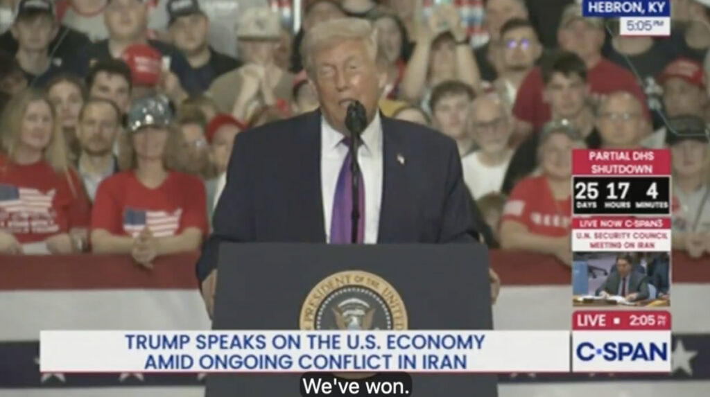 Trump kuulutas USA võitjaks Iraani-vastases sõjas