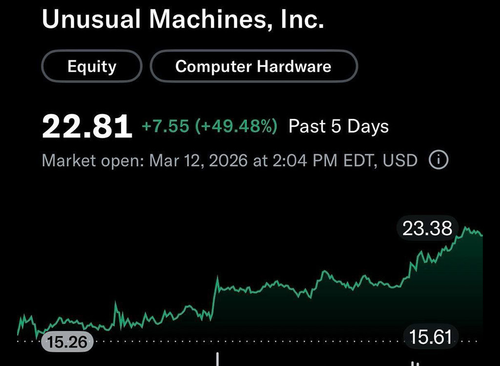 Sõjaga rikkaks: Trumpi poja droonifirma aktsia kerkinud nädalaga ligi 50 protsenti