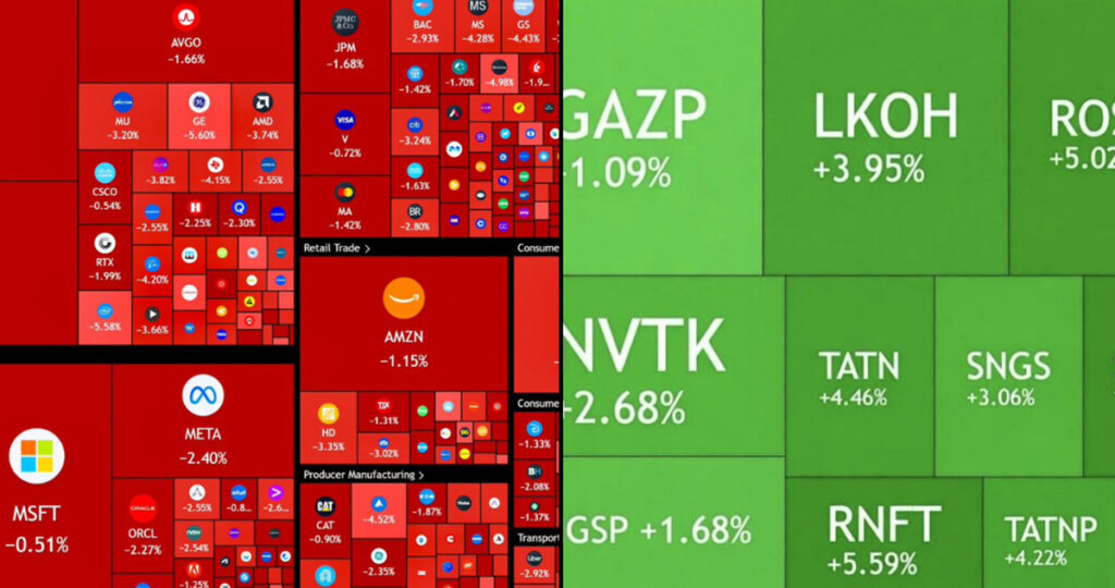 Iraani sõja tagajärg: Vene börs tõuseb, USA oma langeb