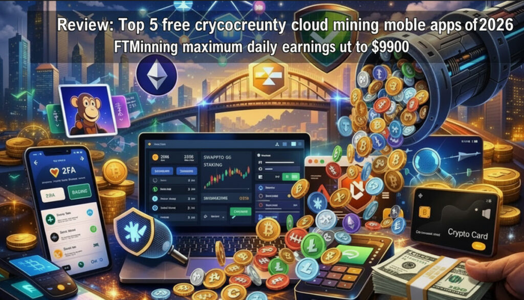Ülevaade: 2026. aasta 5 parimat tasuta krüptoraha pilvekaevandamise mobiilirakendust, FTMiningu maksimaalne päevane tulu kuni 9900 dollarit