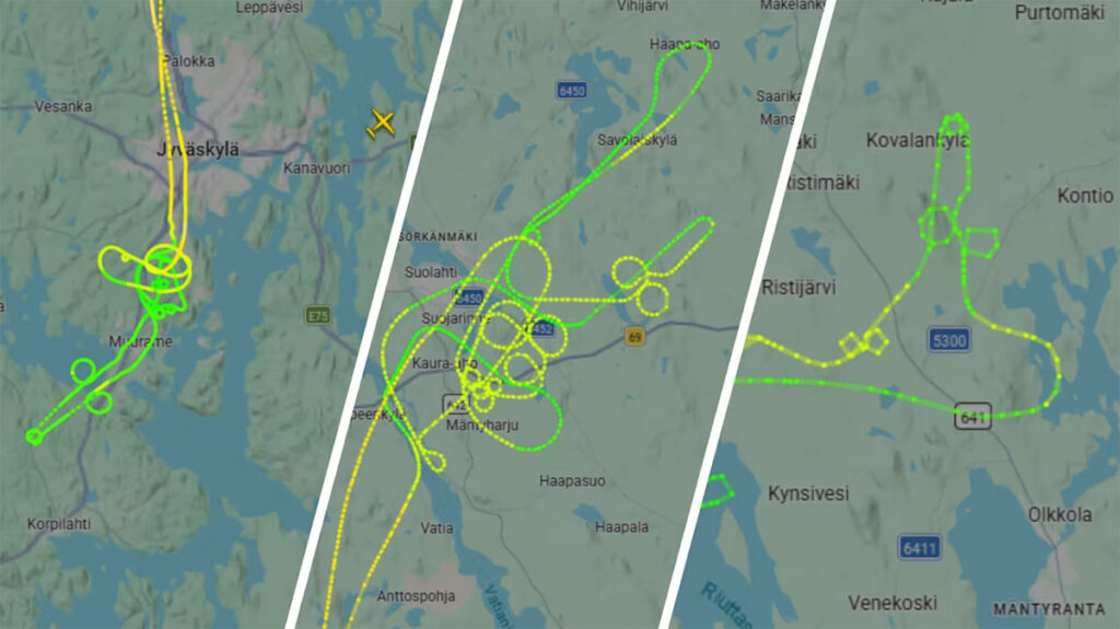 Soome õhuväe piloodid joonistasid taevasse peeniseid