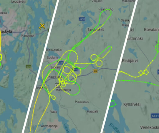 Soome õhuväe piloodid joonistasid taevasse peeniseid
