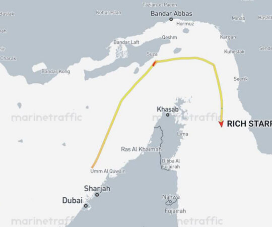 Hiina laev läbis Hormuzi väina vaatamata USA sanktsioonidele