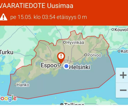 Droonioht Soomes: inimestel soovitatakse püsida siseruumides
