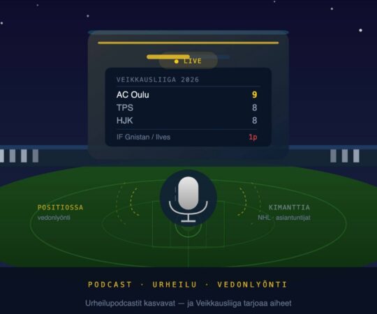 Urheilupodcastit kasvavat, ja Veikkausliiga tarjoaa aiheet