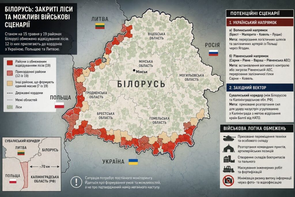 Ukraina info: Valgevene on sulgenud metsad Leedu, Poola ja Ukraina piiri ääres ning valmistub rünnakuks