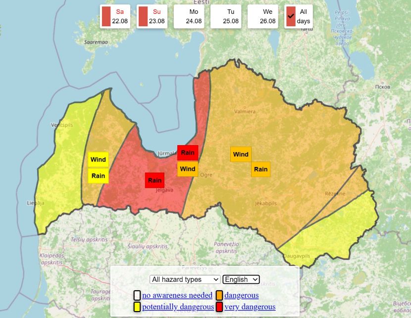 Lätis anti tugeva tormi hoiatus