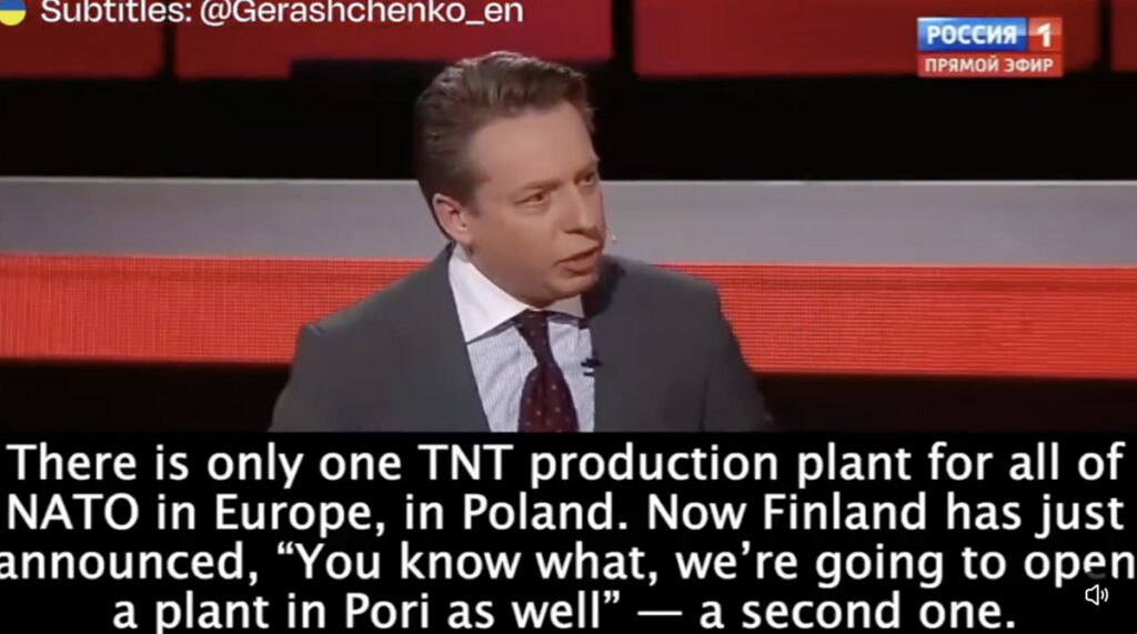 Vene TV-s ähvardati Euroopat pommitamisega, Soome oli mainitud